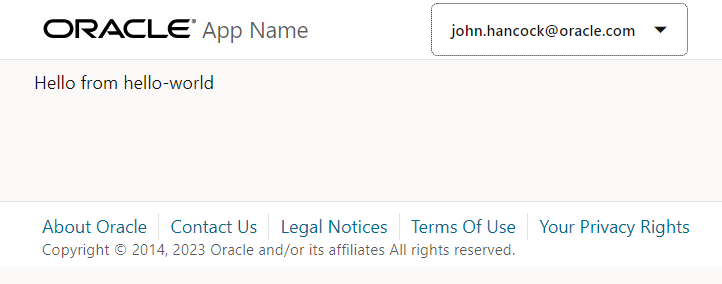 実行中のアプリケーションでレンダリングされるHelloWorldコンポーネント 実行中のアプリケーションでレンダリングされるHelloWorldコンポーネント