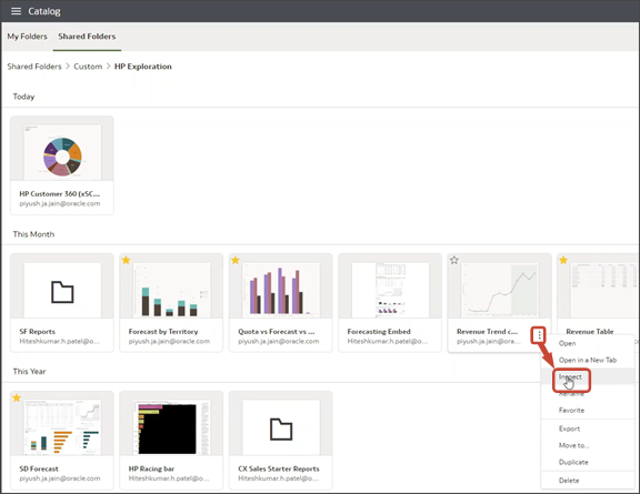 これは、Oracle AnalyticのオプションIDを検索する方法のスクリーンショットです。