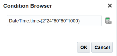 DateTime.time-(2*24*60*60*1000)を使用した条件ブラウザ