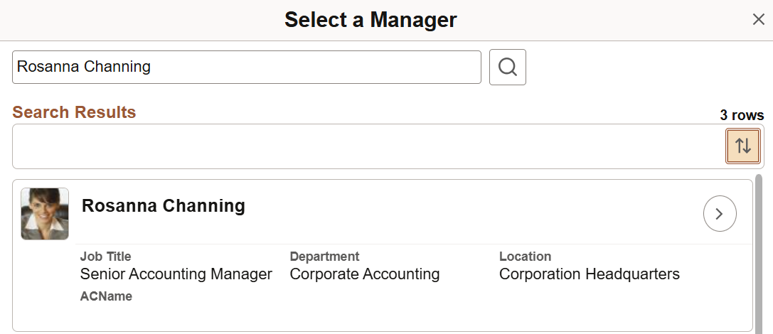 Select a Manager page