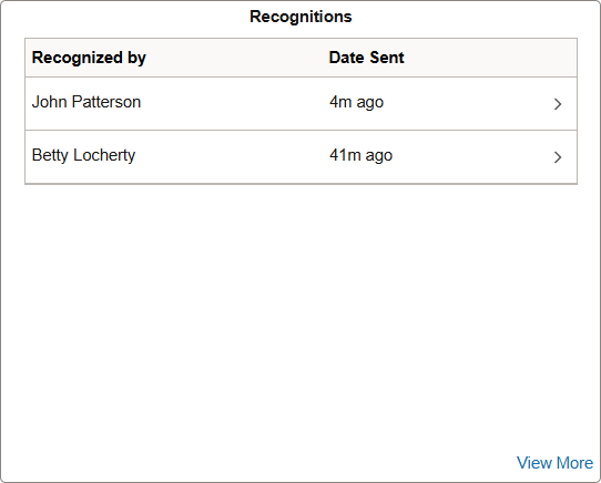 Recognitions tile