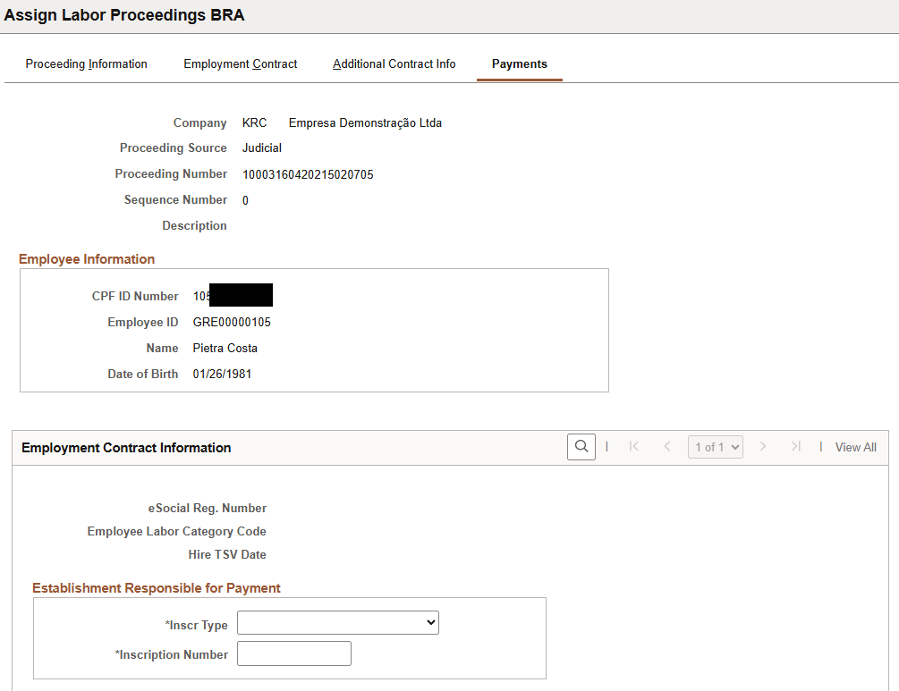 Payments page (1 of 2)