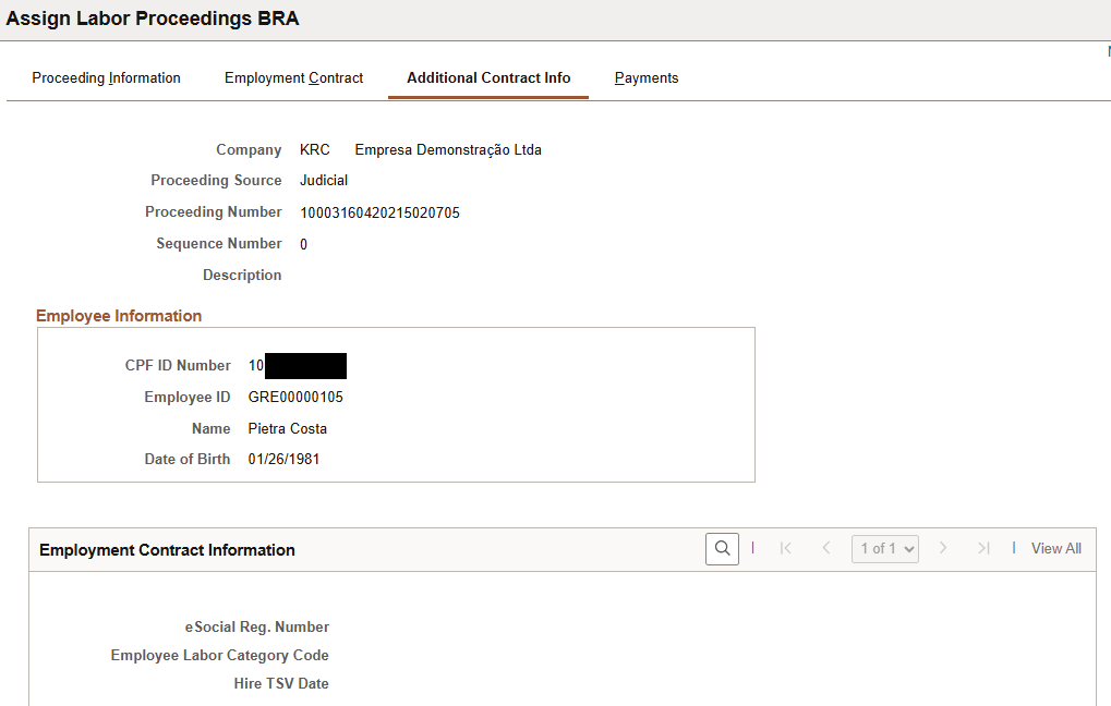 Additional Contract Info page (1 of 4)