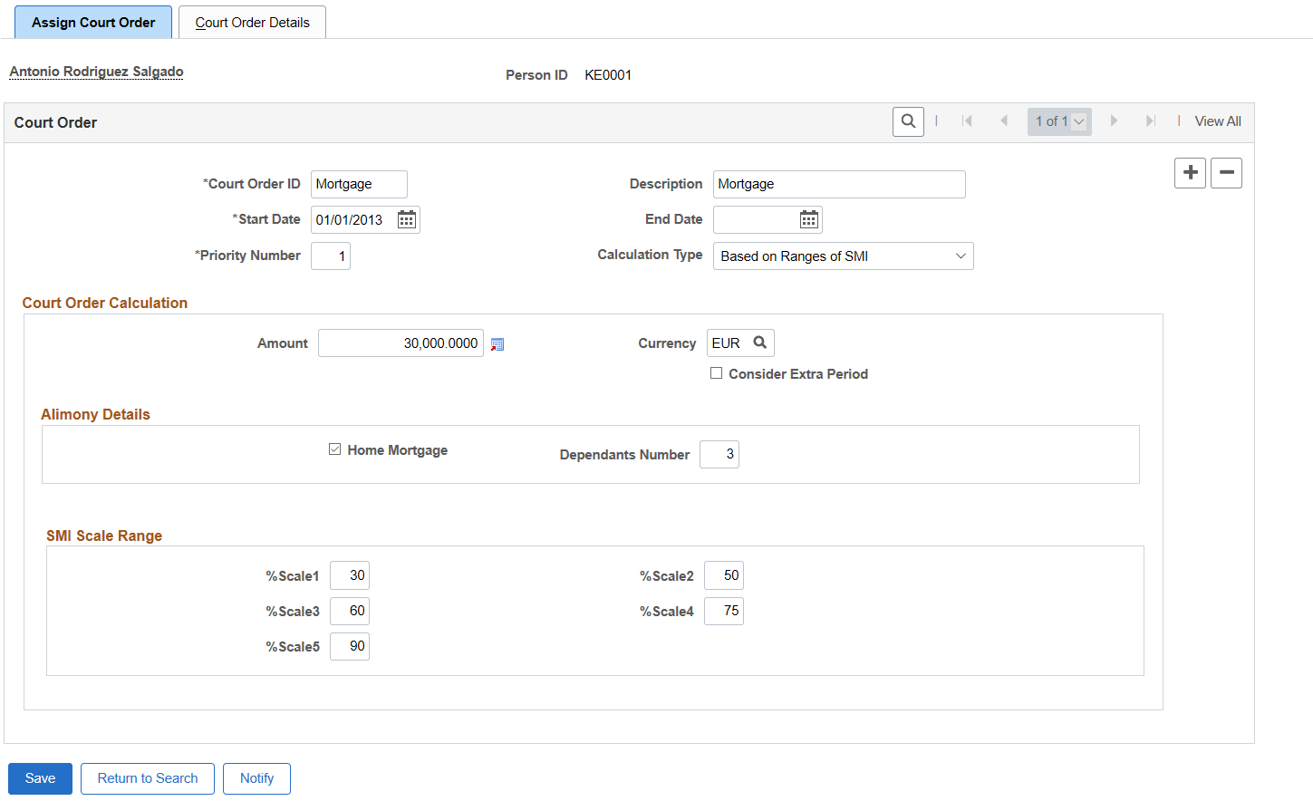 Example_Assign Court Orders ESP