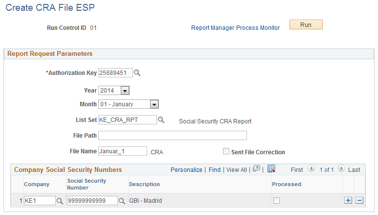 Create CRA File ESP Page