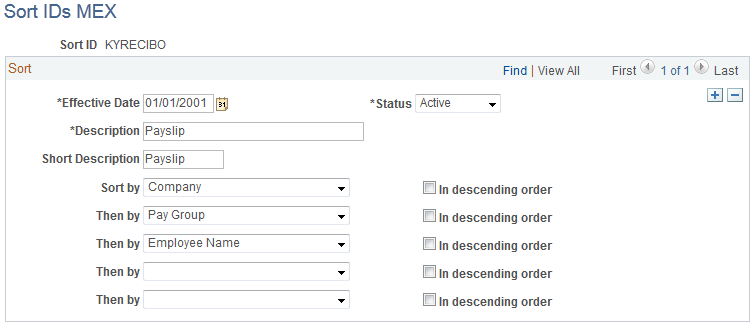 Sort IDs MEX page