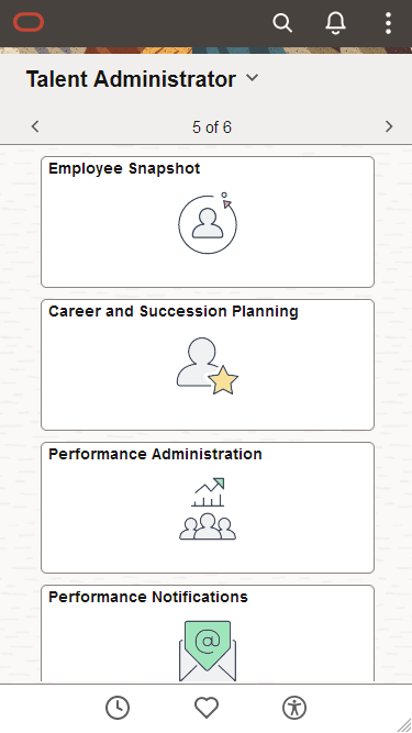 (Smartphone) Talent Administrator homepage
