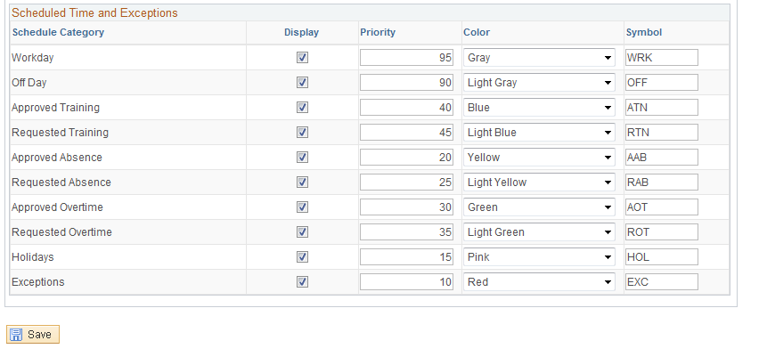 Calendar View Options page (2 of 2)
