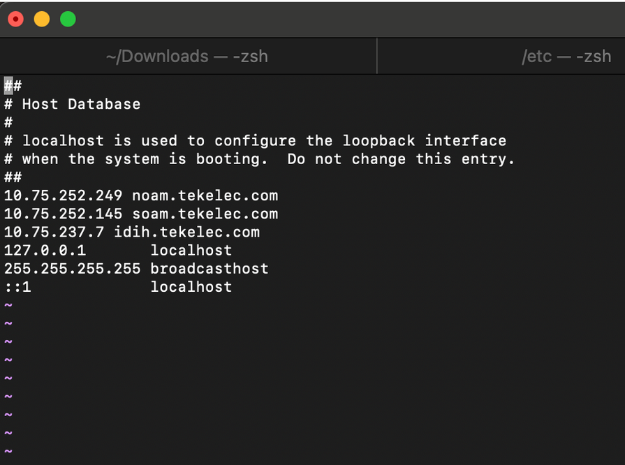 System Host File