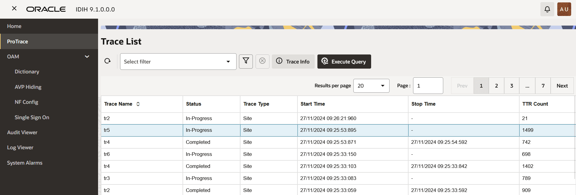 Viewing Traces Viewing Traces