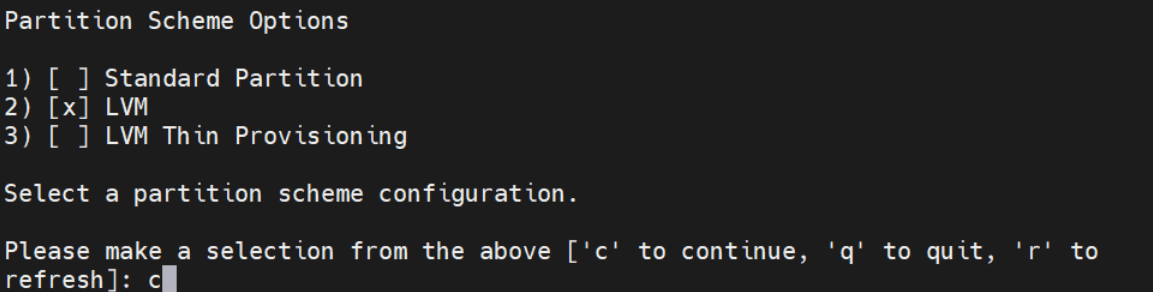 Partitioning Scheme Options