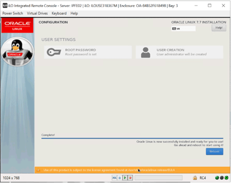 Installation Configured