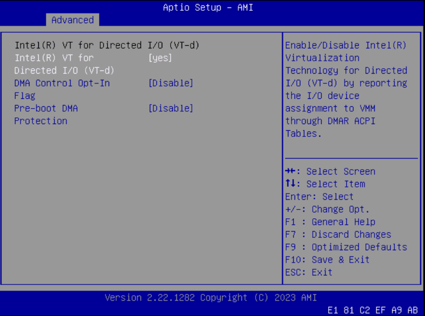 Verify Vt-d