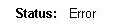 Example of a display-only status text field