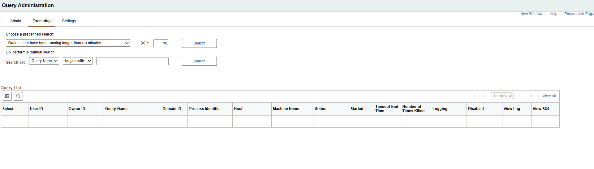 Executing page