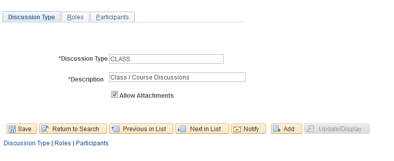 Discussion Type Page