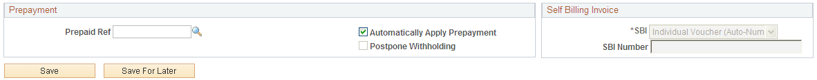 Voucher Attributes page, add mode (2 of 2)