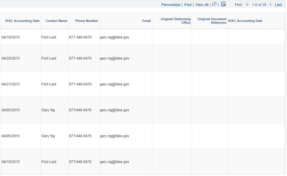 IPAC Manager Workbench page - IPAC Details (3 of 3)