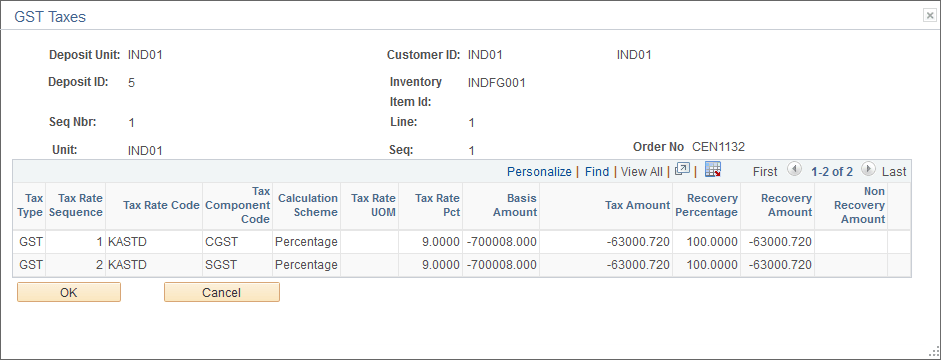 GST Taxes page
