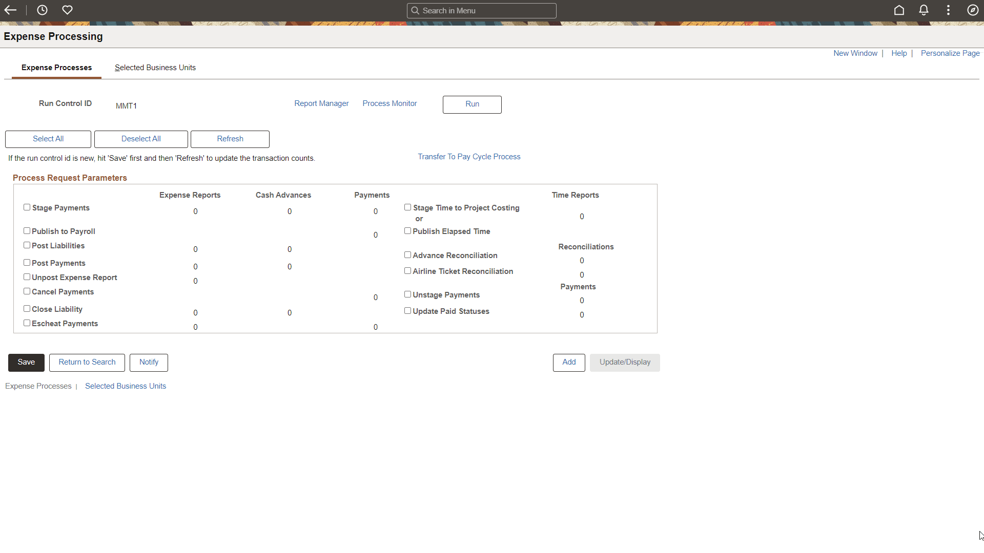 Expense Processing