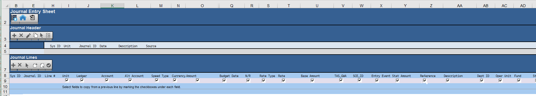 Journal Entry Sheet