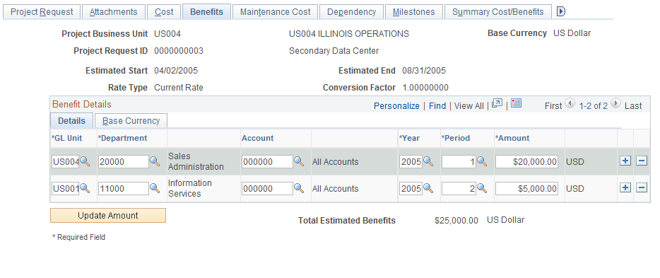 Benefits page