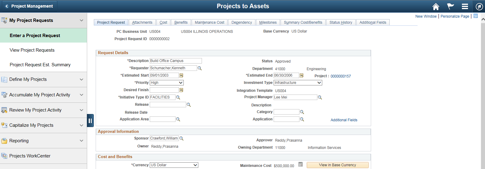 Projects Page