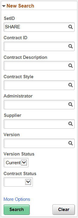 New Search page