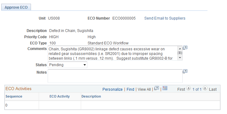 Approve ECO page