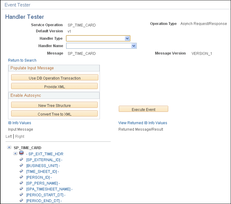 Handler Tester page