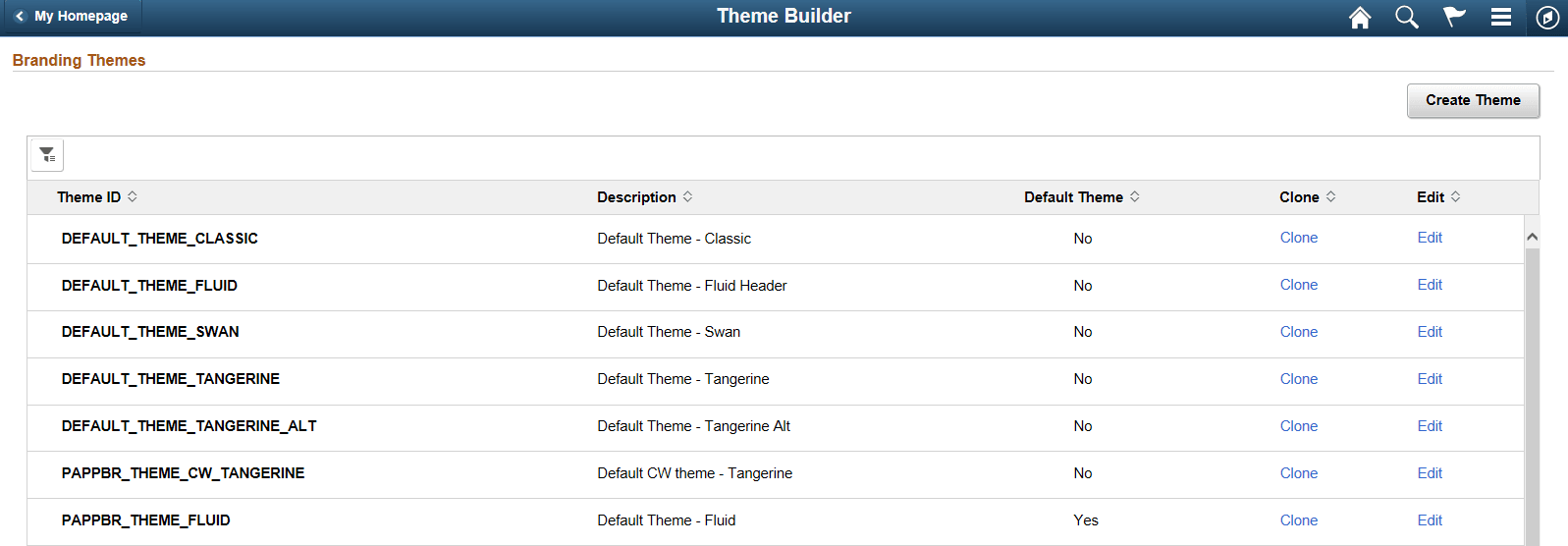 Theme Builder Page