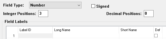 Number Field type