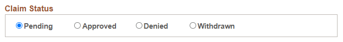 Example of radio buttons