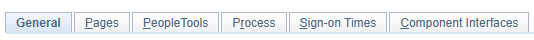 Underlined access keys on tabs