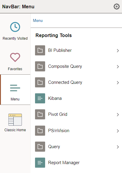 Using the Menu in the NavBar