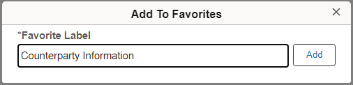 Add to Favorites dialog box