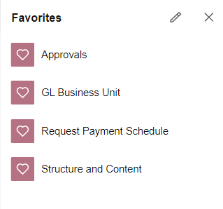 Favorites - Quick Access Bar
