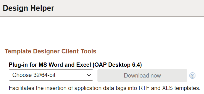 Design Helper page