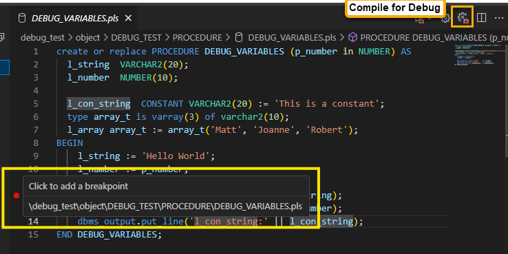 ブレーク・ポイントの構成 ブレーク・ポイントの構成