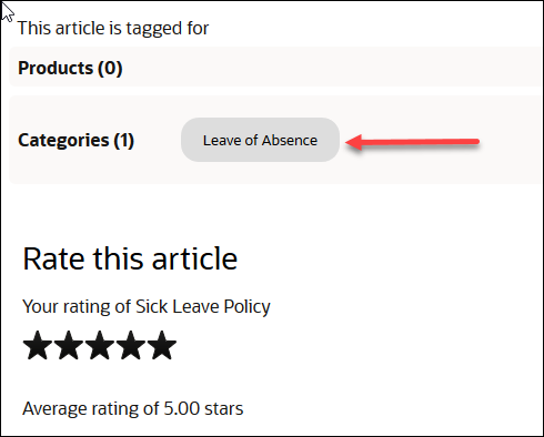 新規リクエストのカテゴリを示すイメージは、記事のカテゴリと同じカテゴリにデフォルト設定されます。