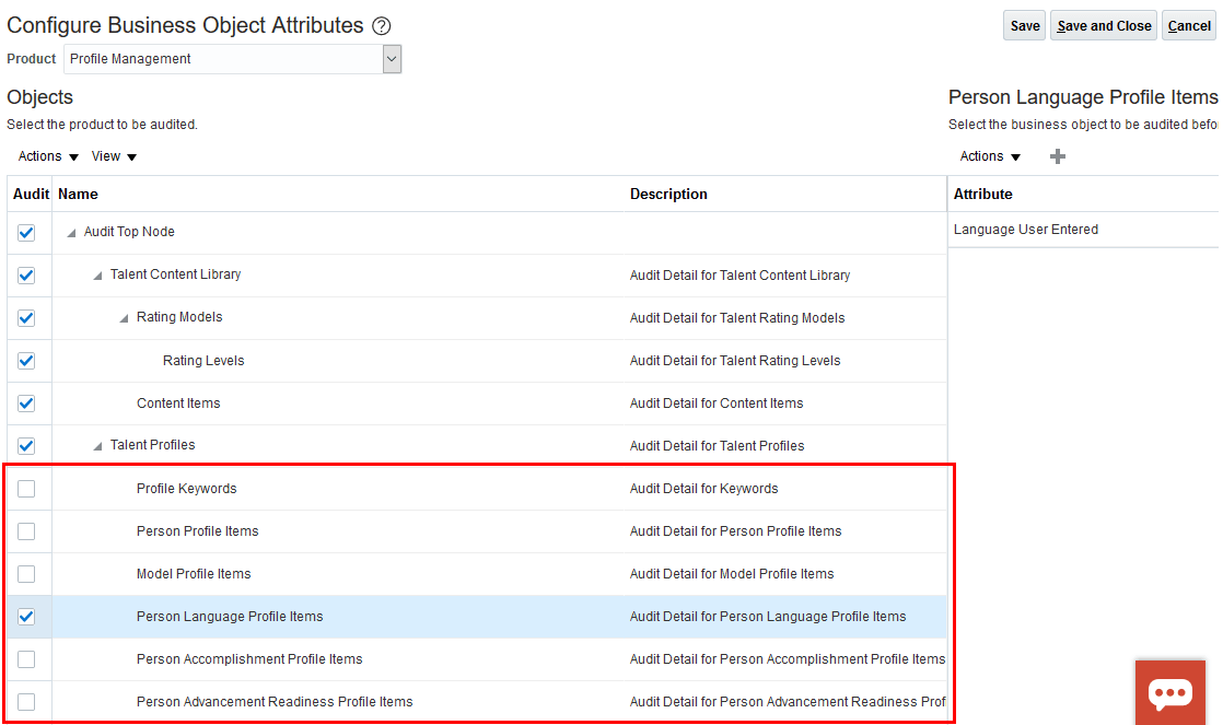 ビジネス・オブジェクト属性の構成
