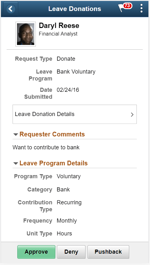 Leave Donations Page Smartphone