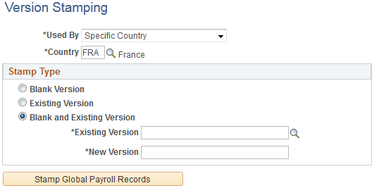 Version Stamping page