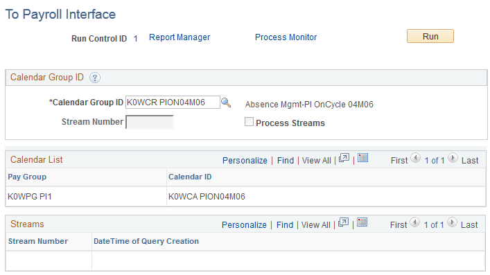 To Payroll Interface File page