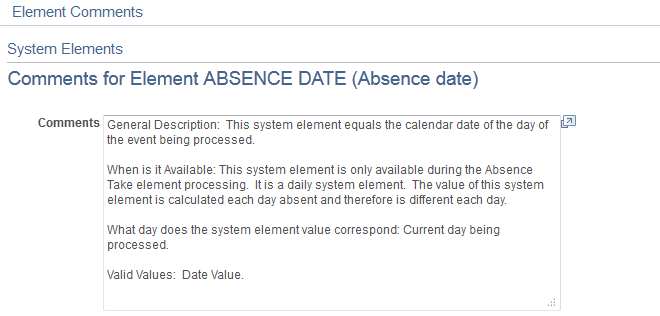 <>Comments for Element <name> page