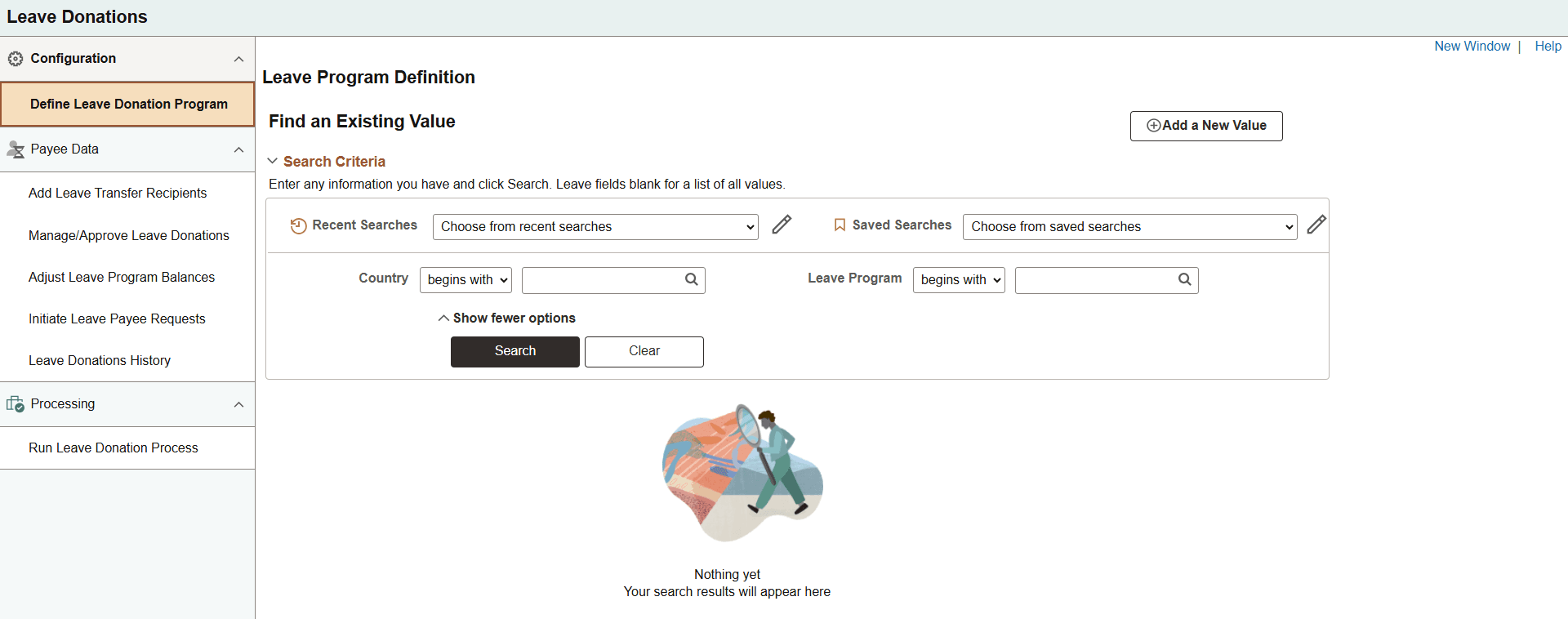 Leave Donations Navigation Collection