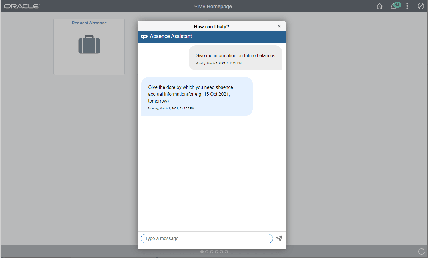 Absence Assistant with Future Date Entry