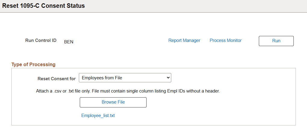 Reset 1095-C Consent Status page