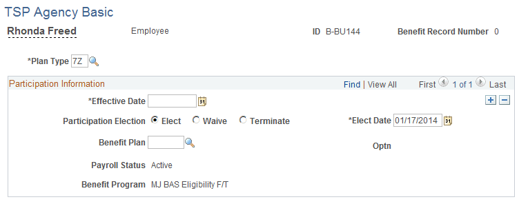 TSP Agency Basic page