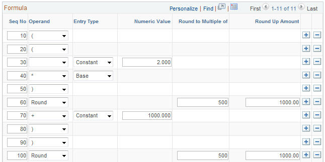 Formula creation area